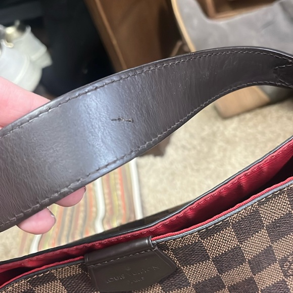 Louis Vuitton Brown and Red Checkered Bag - Picture 9 of 16